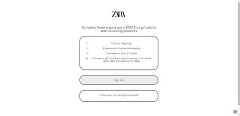 zara rewards scam